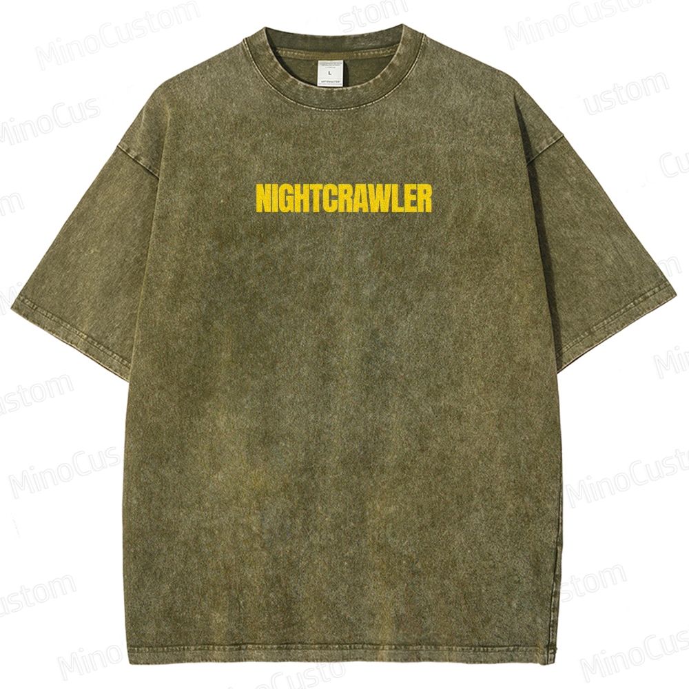 Nightcrawler Vintage Washed Thriller Film T - shirt