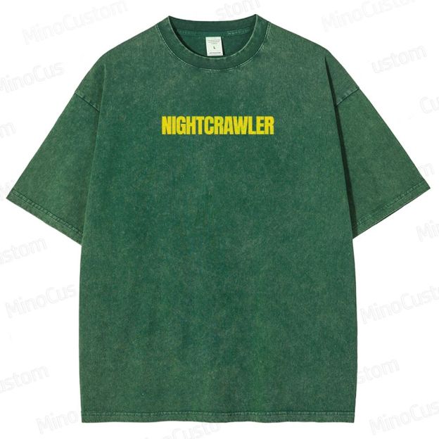 Nightcrawler Vintage Washed Thriller Film T - shirt
