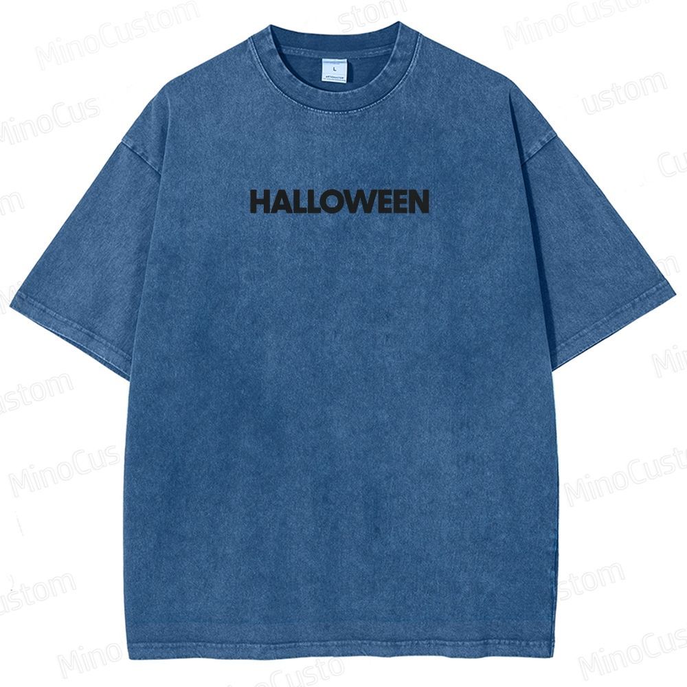 Halloween Vintage Washed Horror T - shirt