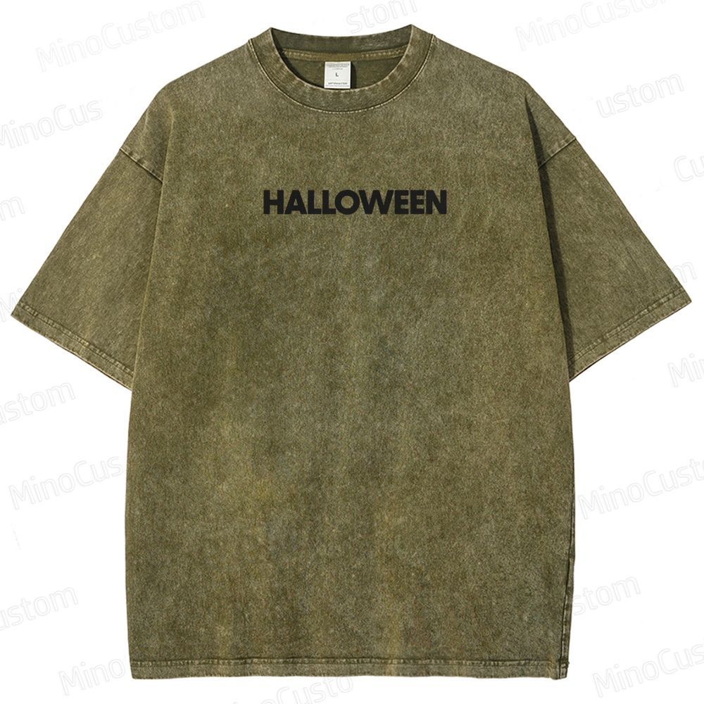 Halloween Vintage Washed Horror T - shirt