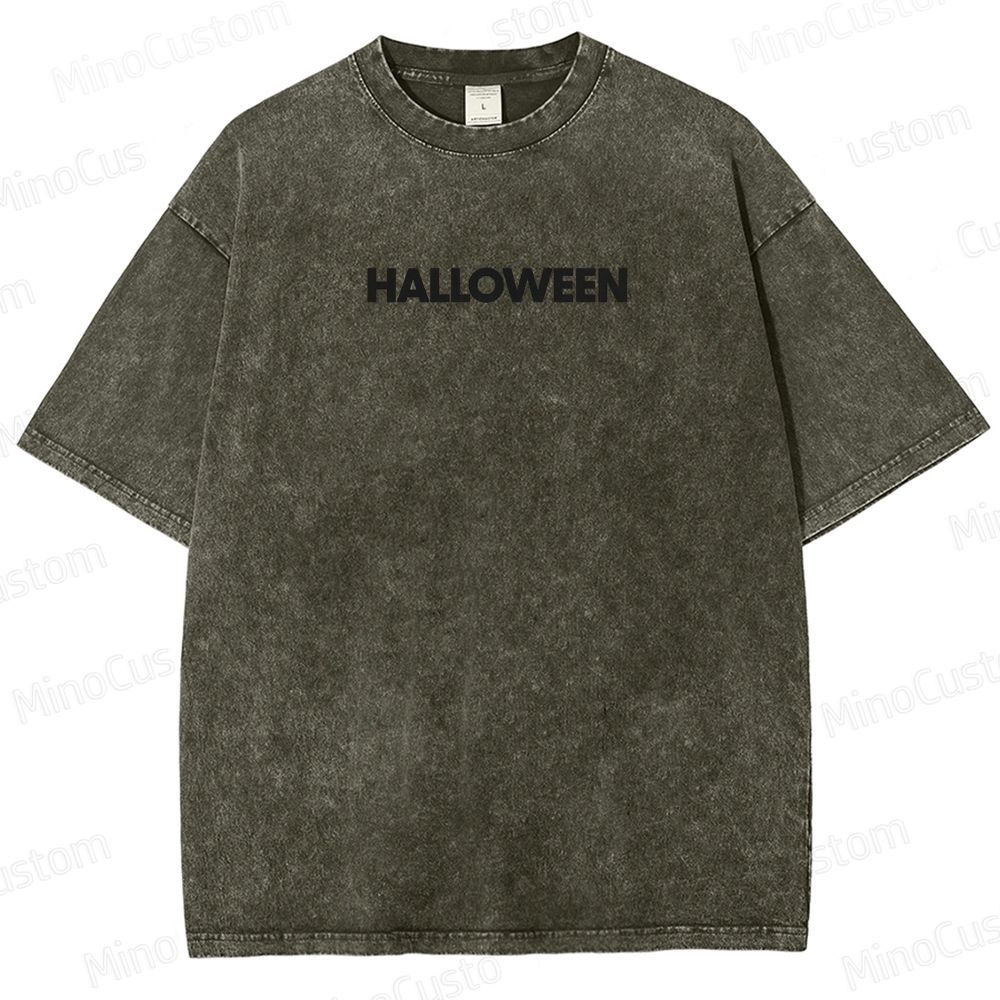 Halloween Vintage Washed Horror T - shirt