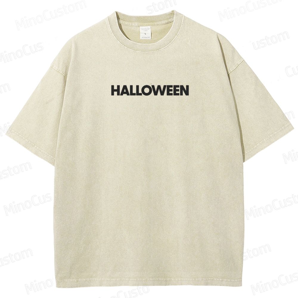 Halloween Vintage Washed Horror T - shirt