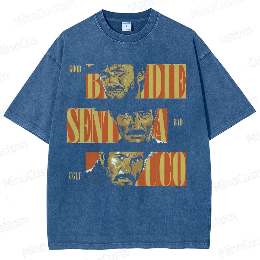 The Good, The Bad and The Ugly Character Panel Washed T-Shirt 