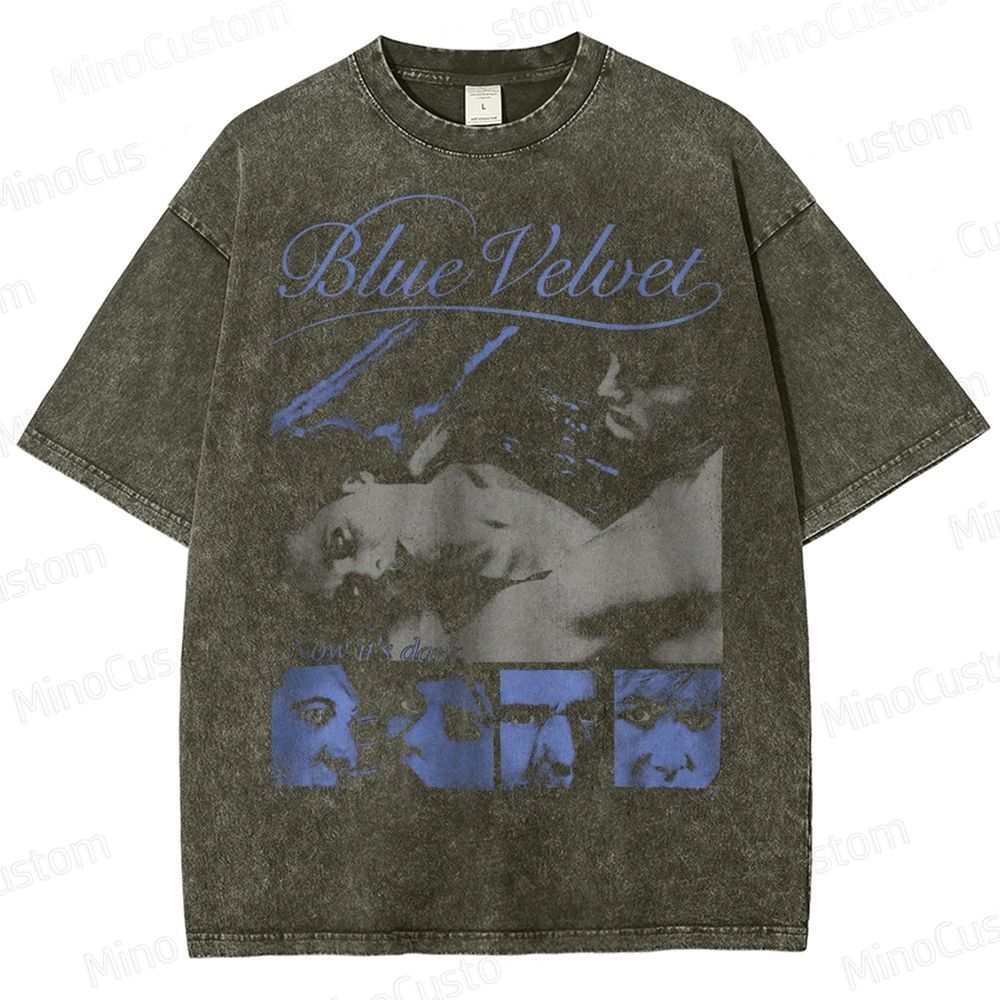 Blue Velvet Now It's Dark 80s Retro Washed T-Shirt 