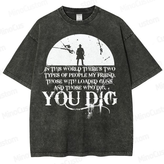 Western Quote Cowboy Silhouette Washed T-Shirt 