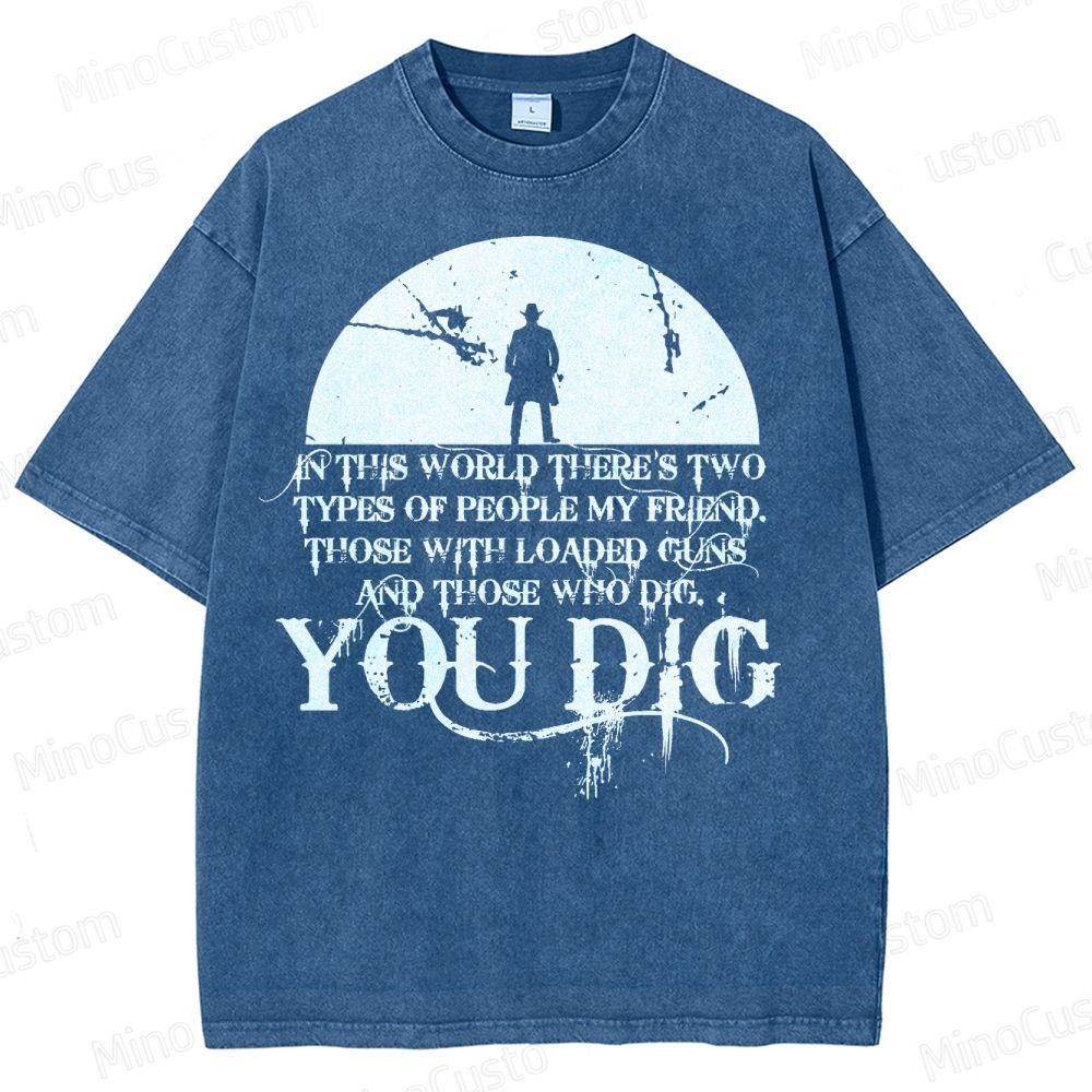 Western Quote Cowboy Silhouette Washed T-Shirt 