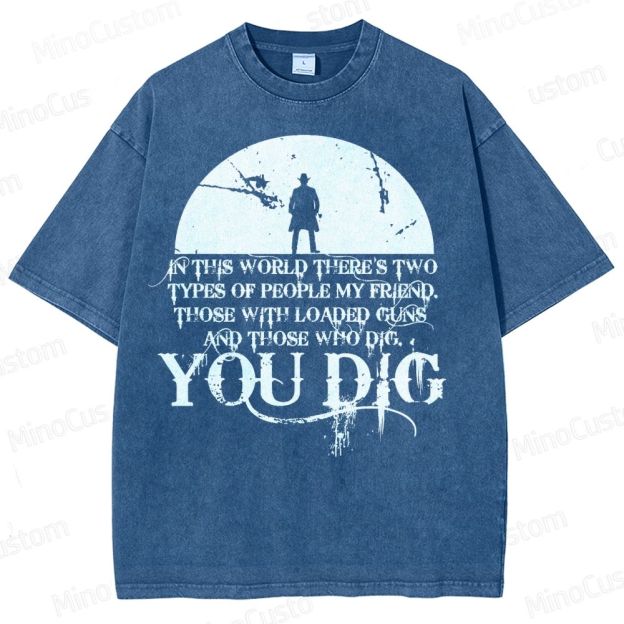 Western Quote Cowboy Silhouette Washed T-Shirt 