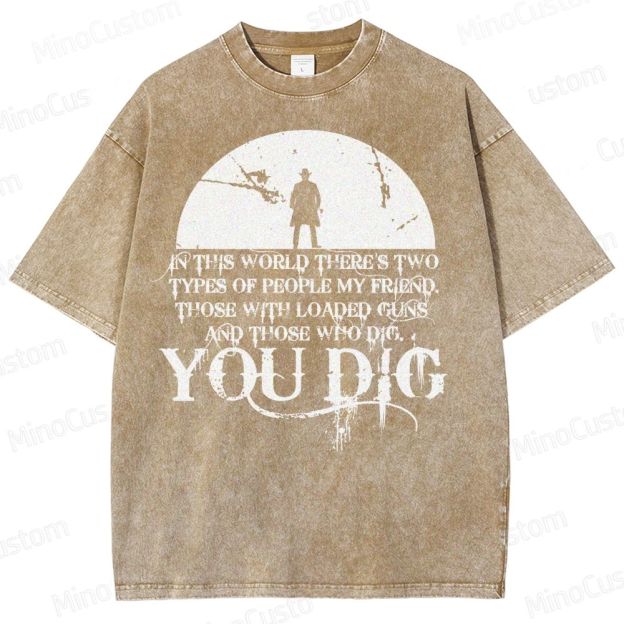 Western Quote Cowboy Silhouette Washed T-Shirt 