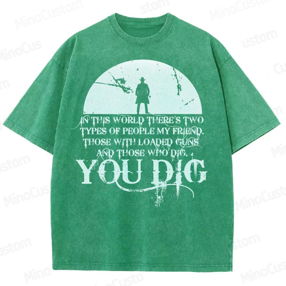 Western Quote Cowboy Silhouette Washed T-Shirt 