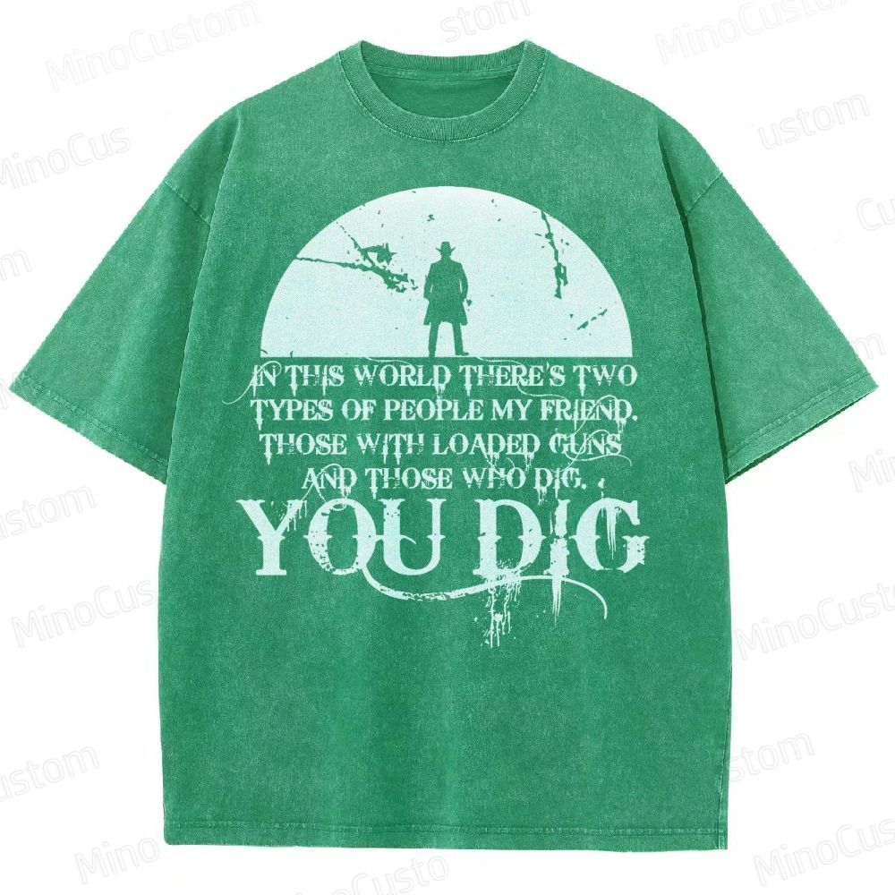 Western Quote Cowboy Silhouette Washed T-Shirt 