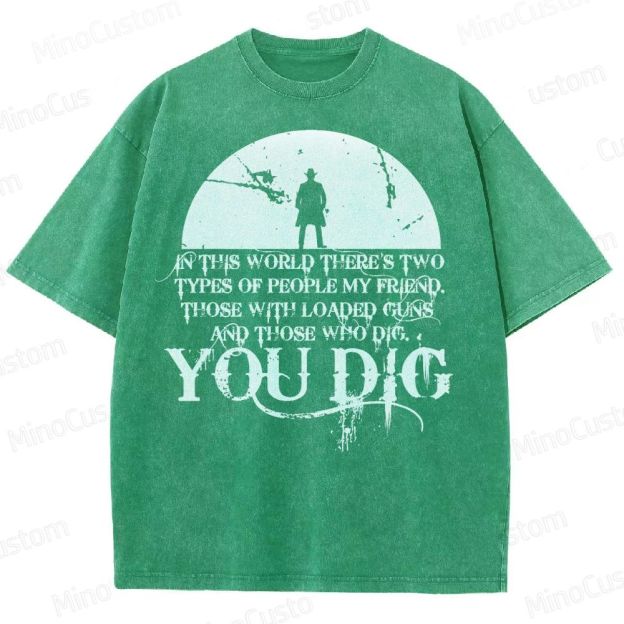 Western Quote Cowboy Silhouette Washed T-Shirt 