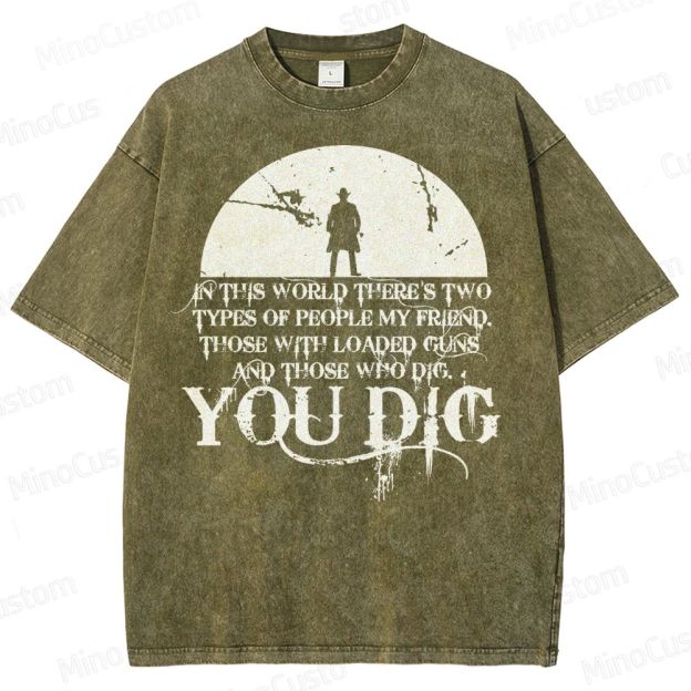 Western Quote Cowboy Silhouette Washed T-Shirt 