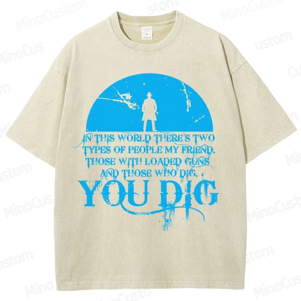Western Quote Cowboy Silhouette Washed T-Shirt 