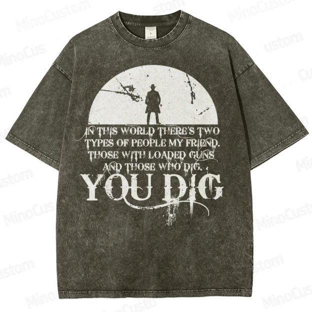 Western Quote Cowboy Silhouette Washed T-Shirt 