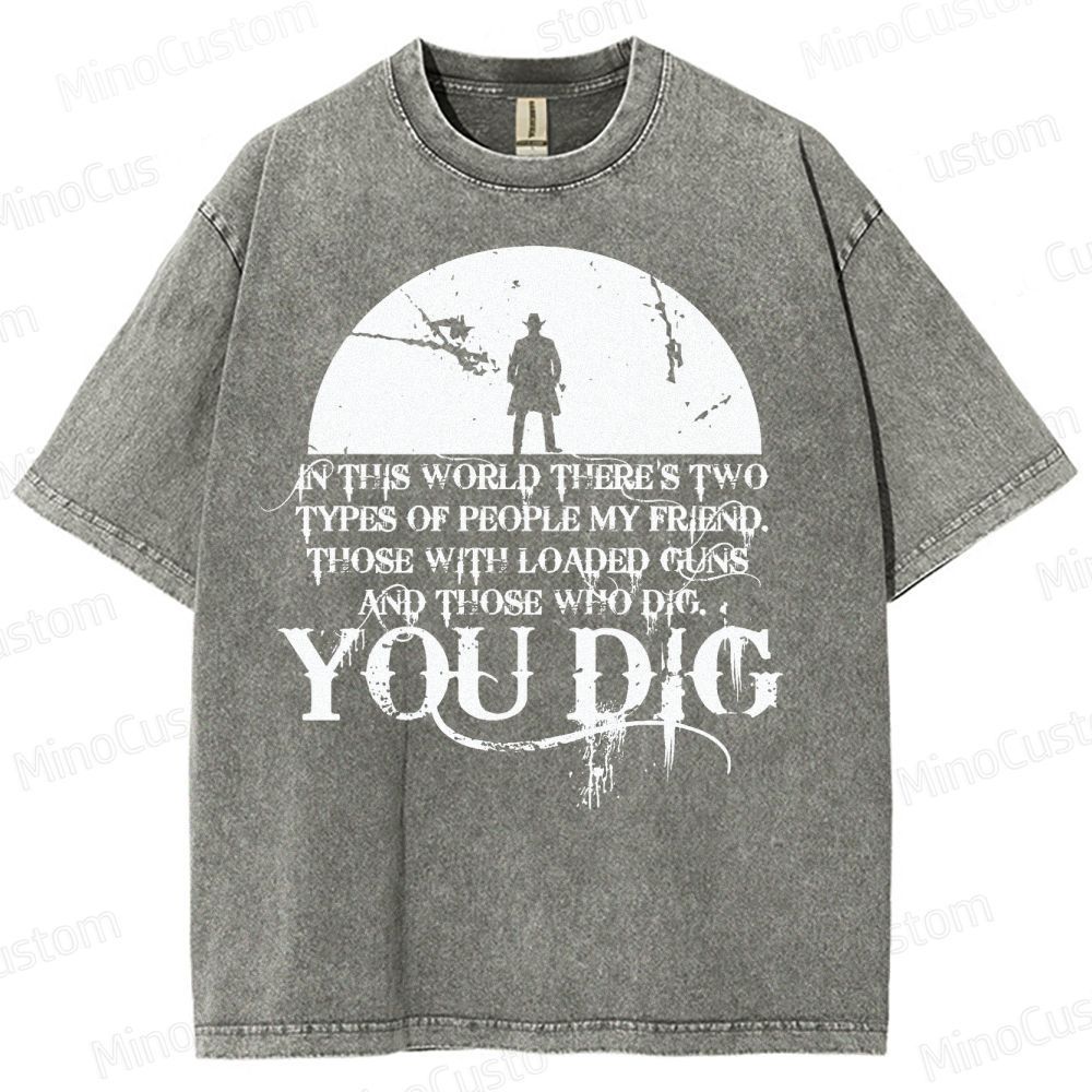 Western Quote Cowboy Silhouette Washed T-Shirt 