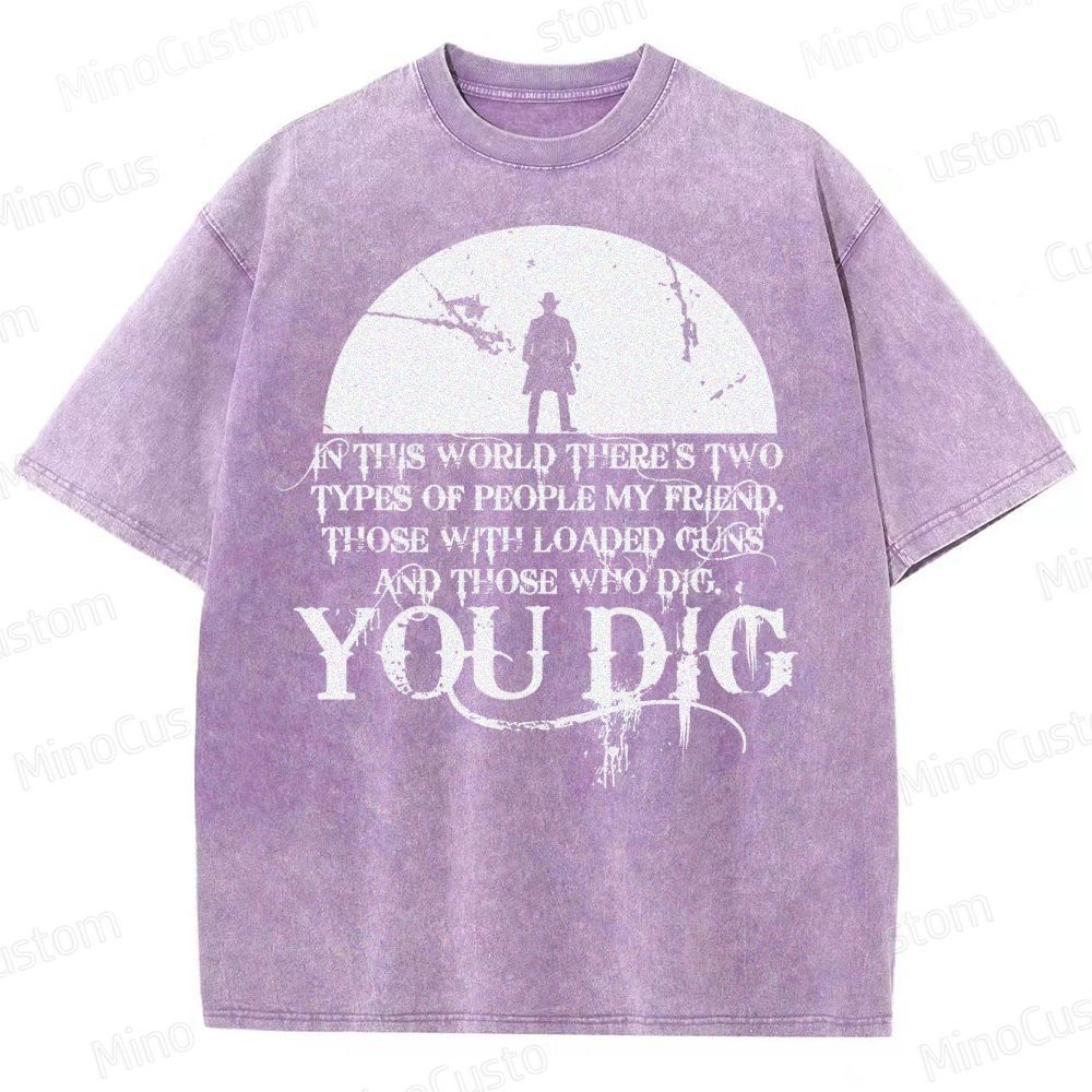 Western Quote Cowboy Silhouette Washed T-Shirt 