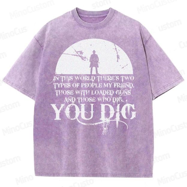 Western Quote Cowboy Silhouette Washed T-Shirt 