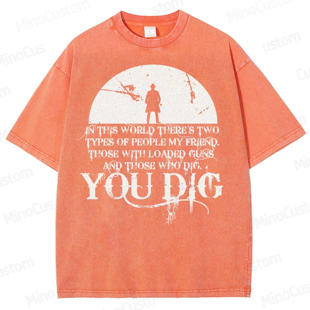 Western Quote Cowboy Silhouette Washed T-Shirt 