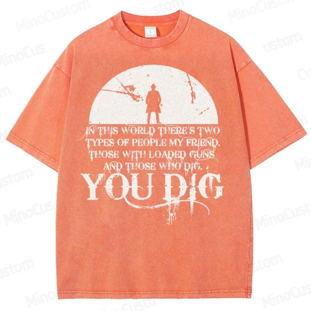 Western Quote Cowboy Silhouette Washed T-Shirt 