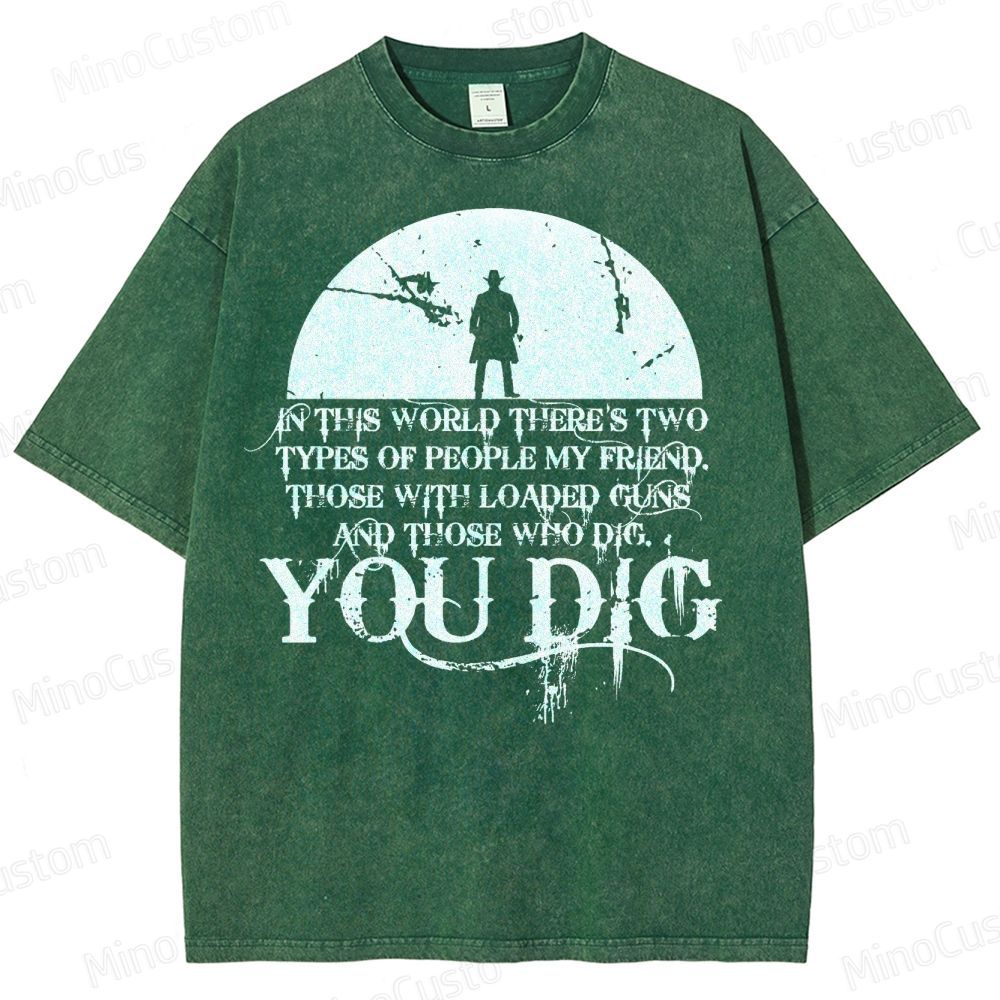 Western Quote Cowboy Silhouette Washed T-Shirt 