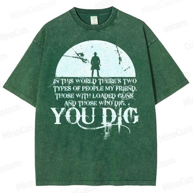 Western Quote Cowboy Silhouette Washed T-Shirt 
