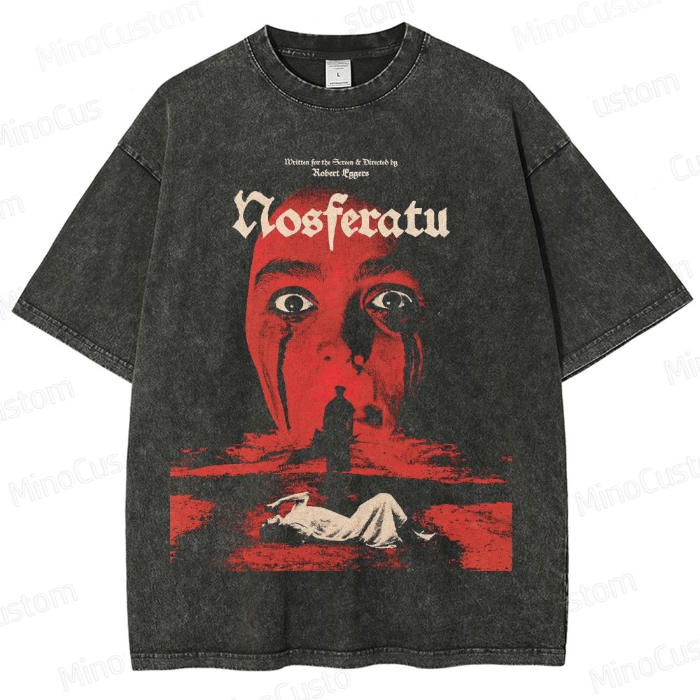 Nosferatu Horror Movie Graphic Washed T-Shirt 
