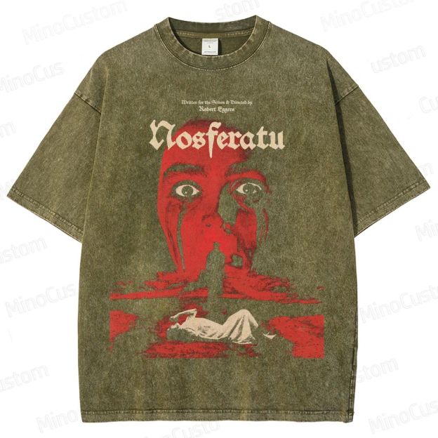 Nosferatu Horror Movie Graphic Washed T-Shirt 