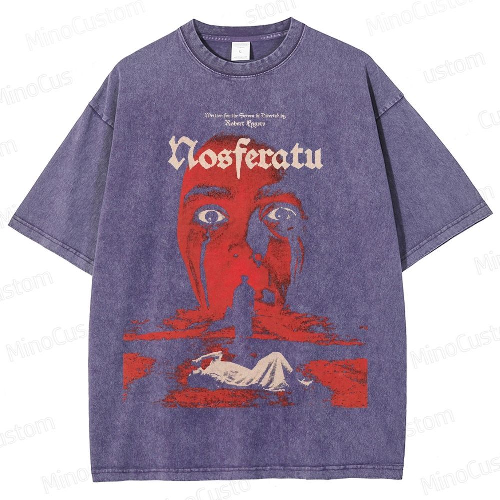 Nosferatu Horror Movie Graphic Washed T-Shirt 