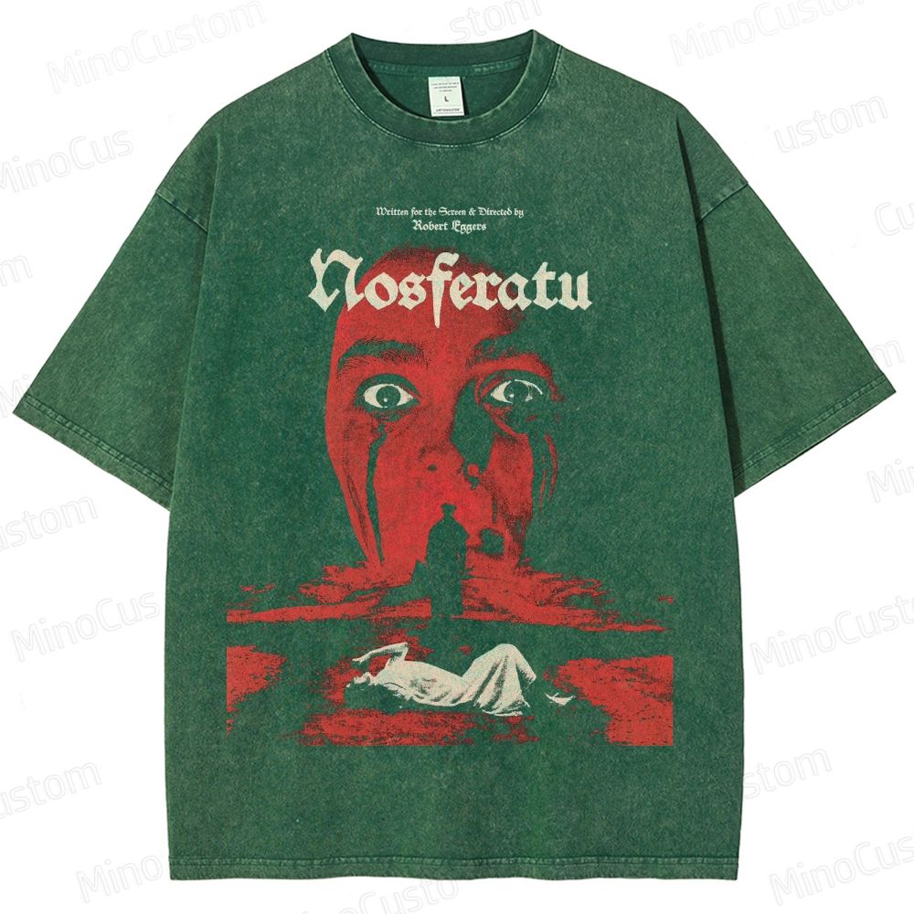 Nosferatu Horror Movie Graphic Washed T-Shirt 