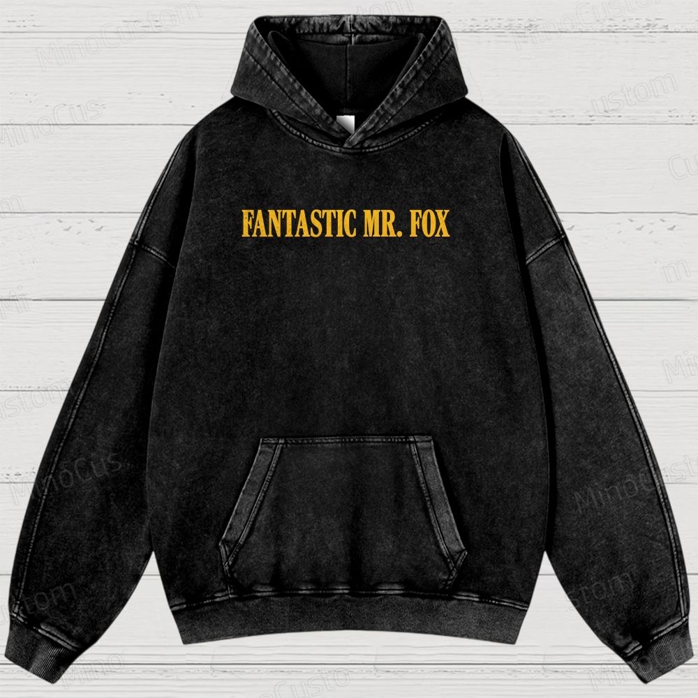 Fantastic Mr. Fox Vintage Washed Animated Comedy Hoodie