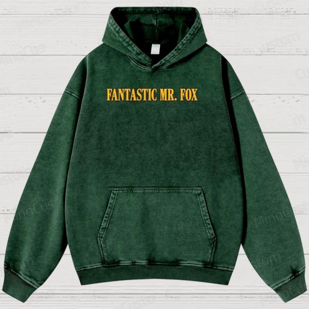 Fantastic Mr. Fox Vintage Washed Animated Comedy Hoodie