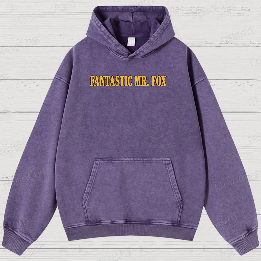 Fantastic Mr. Fox Vintage Washed Animated Comedy Hoodie