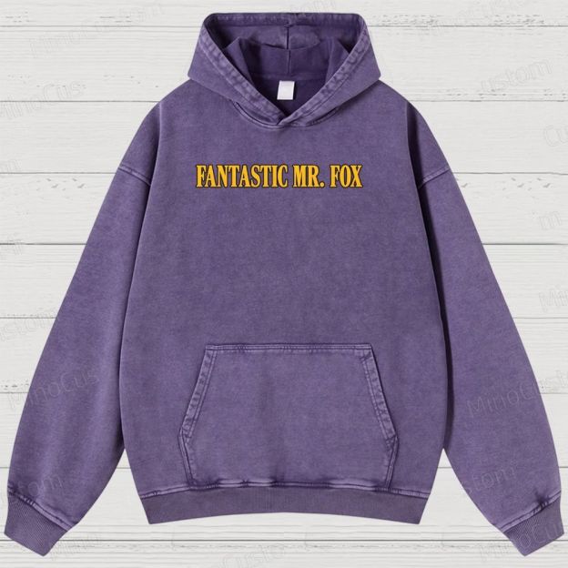 Fantastic Mr. Fox Vintage Washed Animated Comedy Hoodie