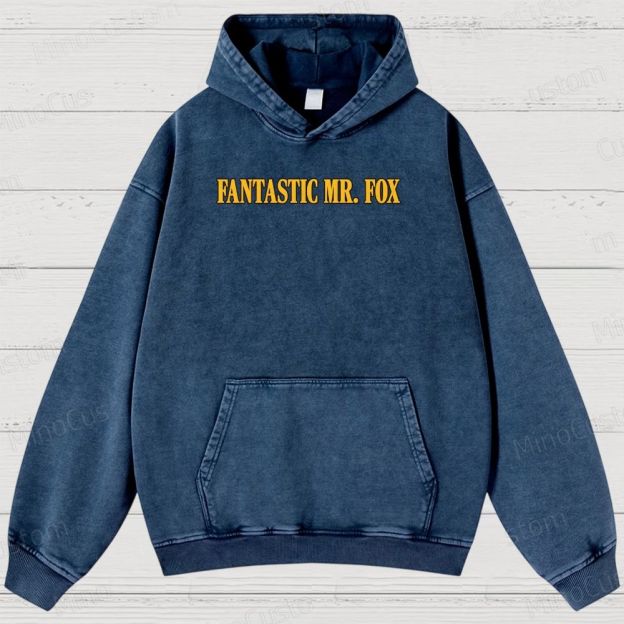 Fantastic Mr. Fox Vintage Washed Animated Comedy Hoodie