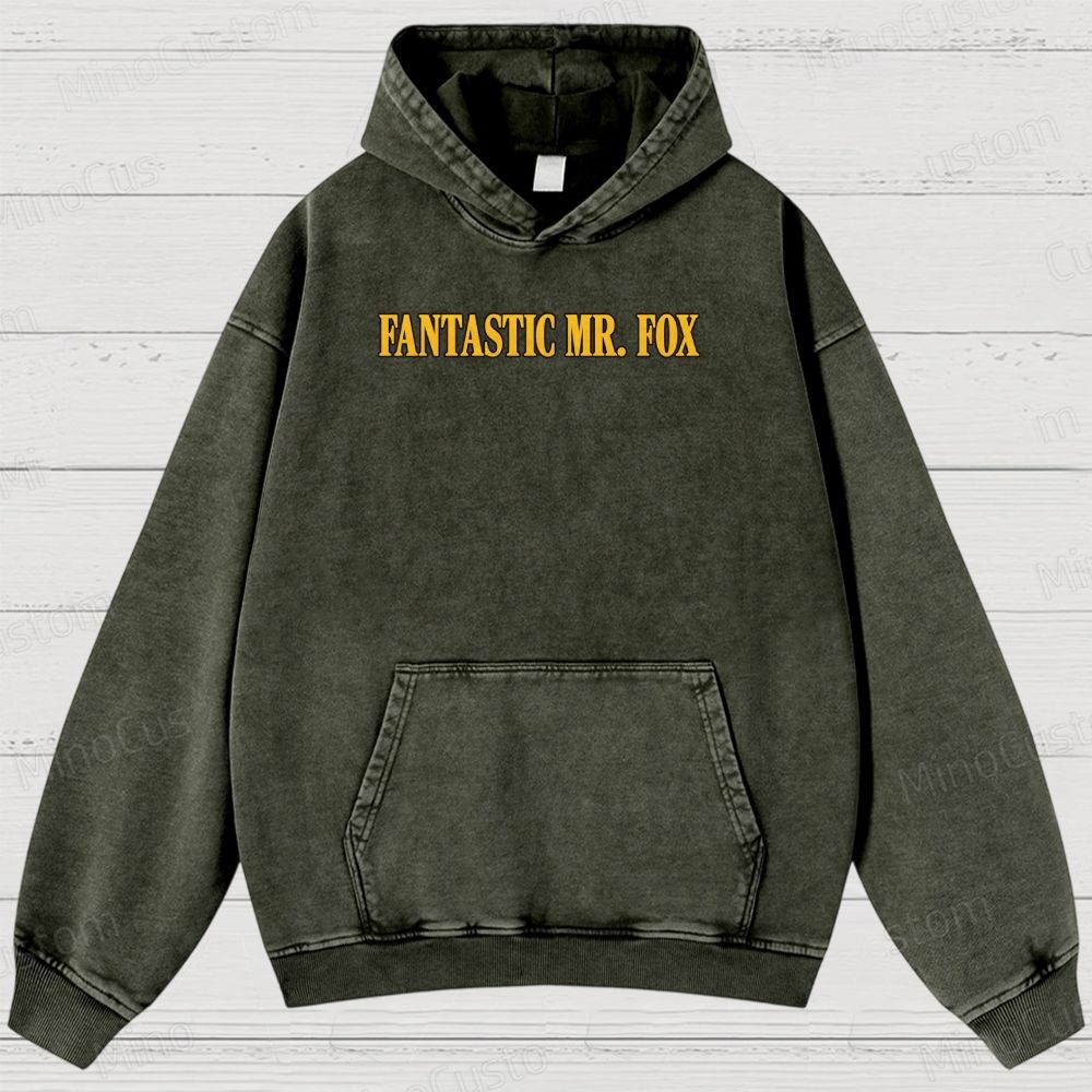 Fantastic Mr. Fox Vintage Washed Animated Comedy Hoodie