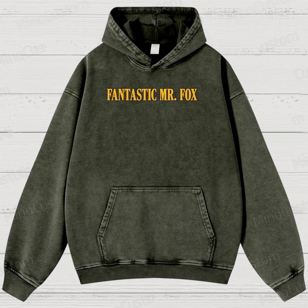 Fantastic Mr. Fox Vintage Washed Animated Comedy Hoodie