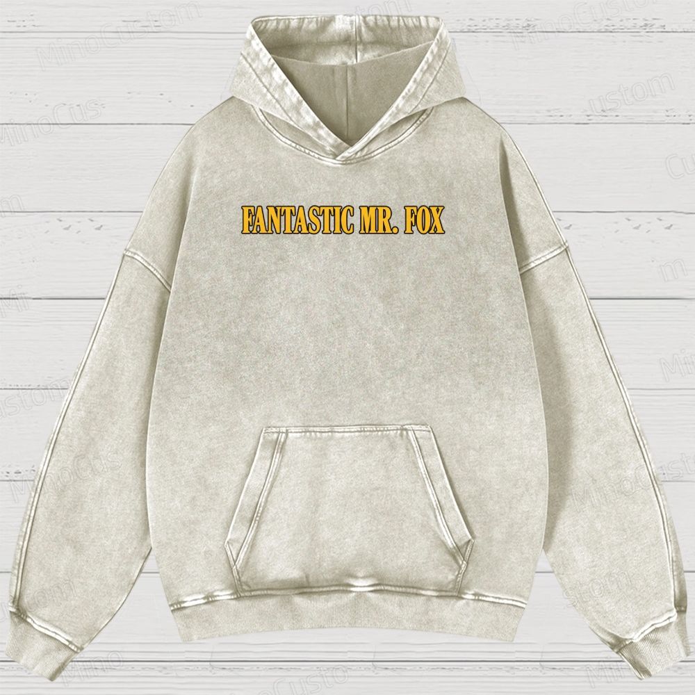 Fantastic Mr. Fox Vintage Washed Animated Comedy Hoodie