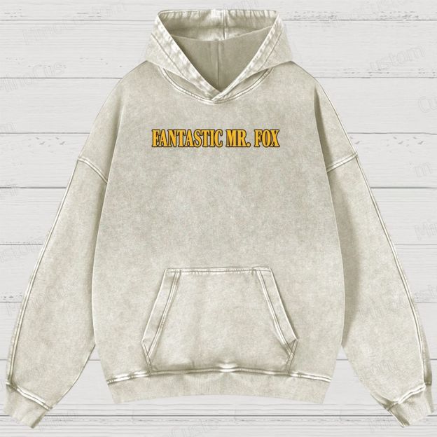 Fantastic Mr. Fox Vintage Washed Animated Comedy Hoodie