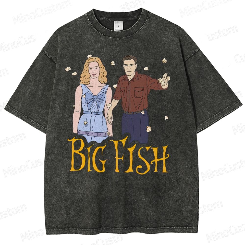 Big Fish Tim Burton - "Time stops" Washed T-Shirt