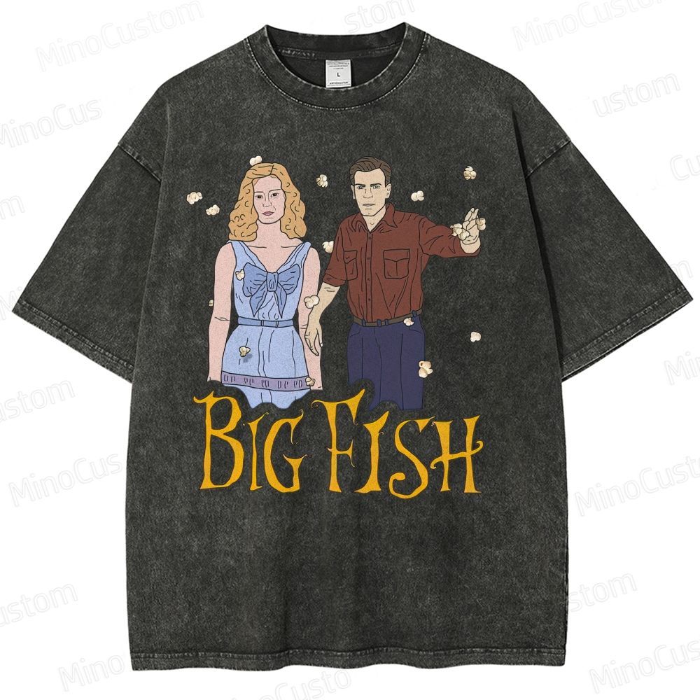 Big Fish Tim Burton - "Time stops" Washed T-Shirt