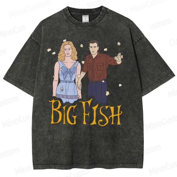 Big Fish Tim Burton - "Time stops" Washed T-Shirt