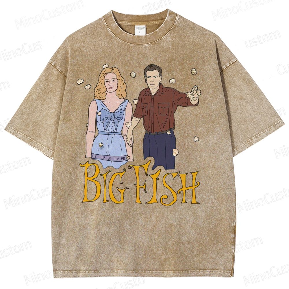 Big Fish Tim Burton - "Time stops" Washed T-Shirt