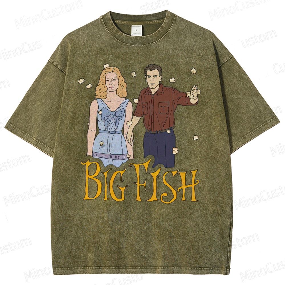 Big Fish Tim Burton - "Time stops" Washed T-Shirt