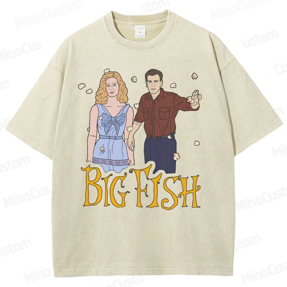 Big Fish Tim Burton - "Time stops" Washed T-Shirt