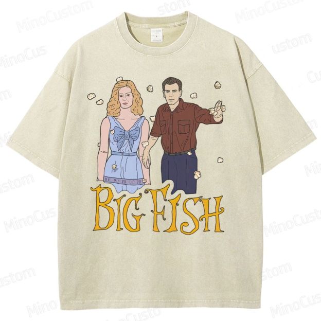 Big Fish Tim Burton - "Time stops" Washed T-Shirt
