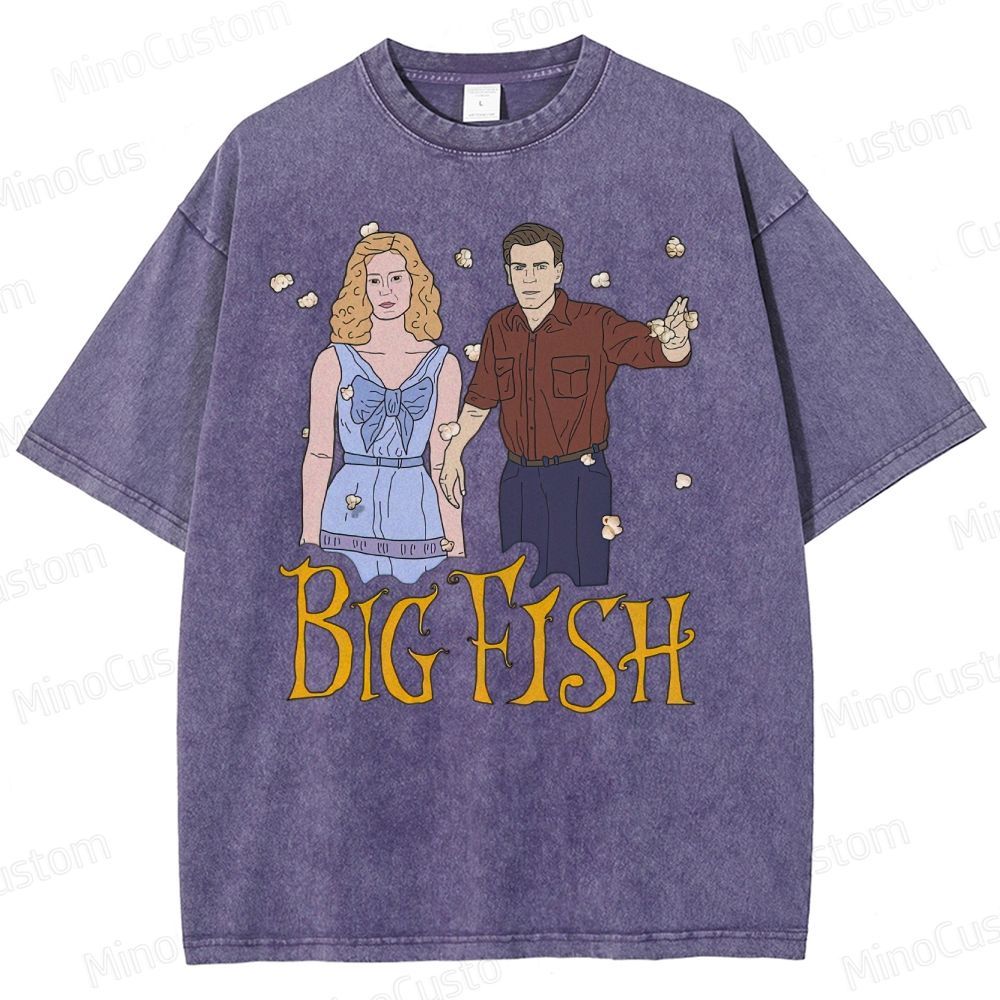 Big Fish Tim Burton - "Time stops" Washed T-Shirt