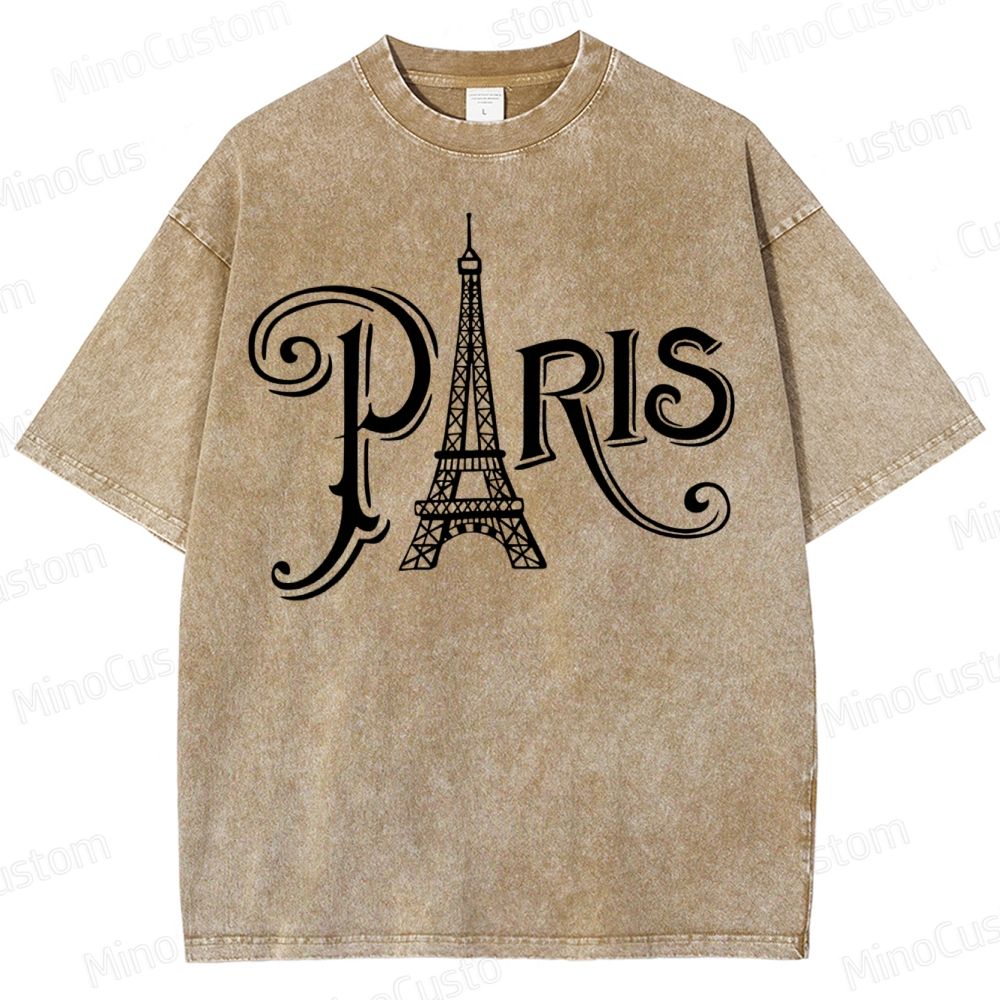 Paris Vacation  Washed T-Shirt 