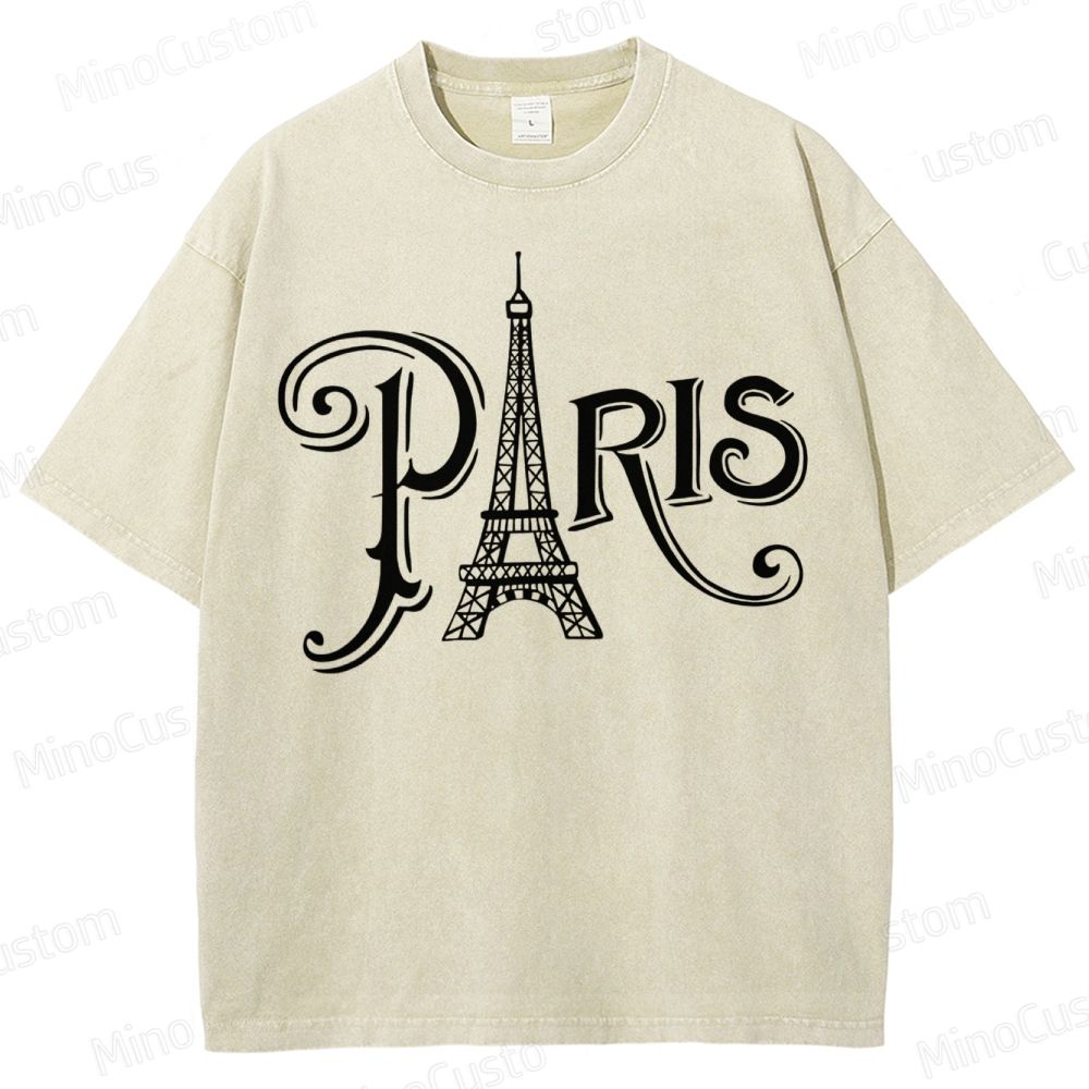 Paris Vacation  Washed T-Shirt 