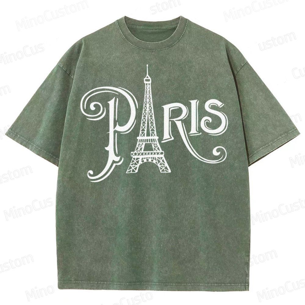 Paris Vacation  Washed T-Shirt 