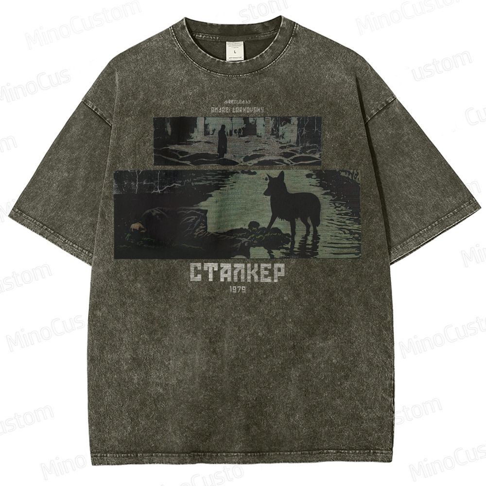 Stalker 1979 Movie Washed T-Shirt 